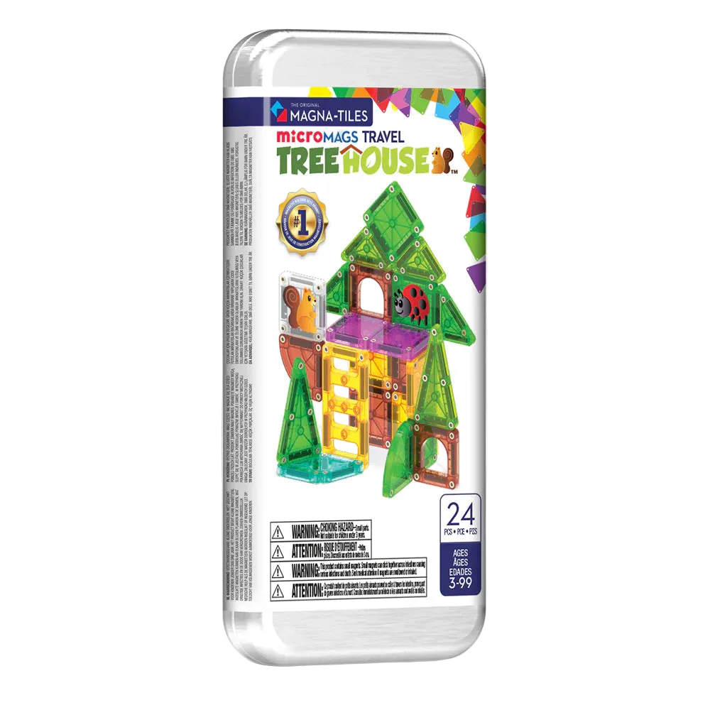 MAGNA-TILES - microMAGS - Tree House 24- Piece Travel Set