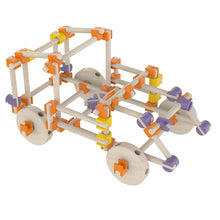 Purple vehicle model made with Beaver pieces