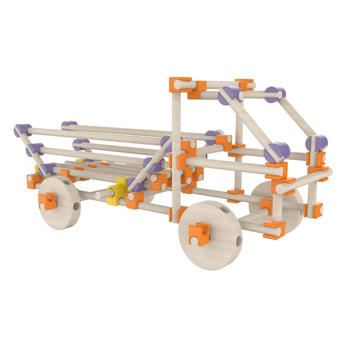 Beaver Vehicles kit wheels connectors and wooden pieces