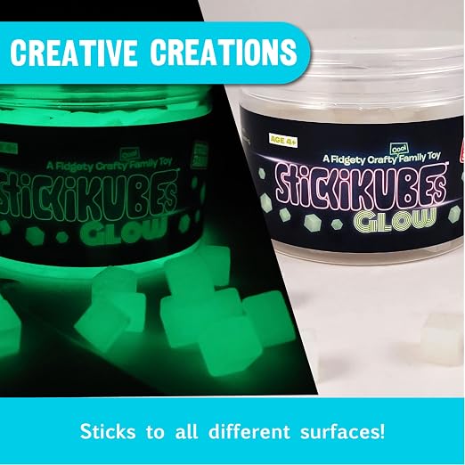 Stickikubes Glow in the Dark Tub – 125 Pieces