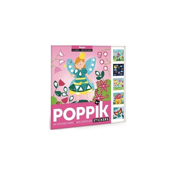 Poppik Creative Sticker Cards – Magic (360 Stickers)