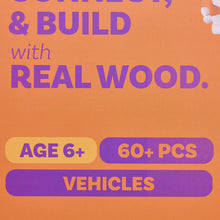 Beaver Vehicles age 6 plus 60-piece product features