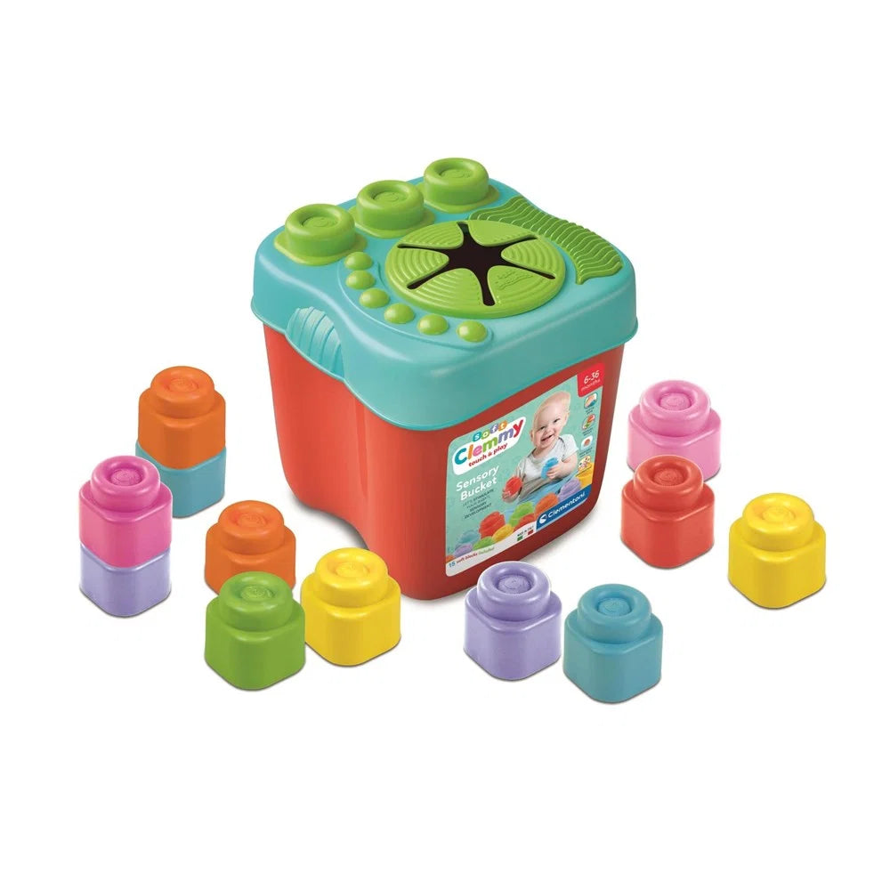 Clementoni Soft Clemmy Sensory Bucket – 15 Pieces