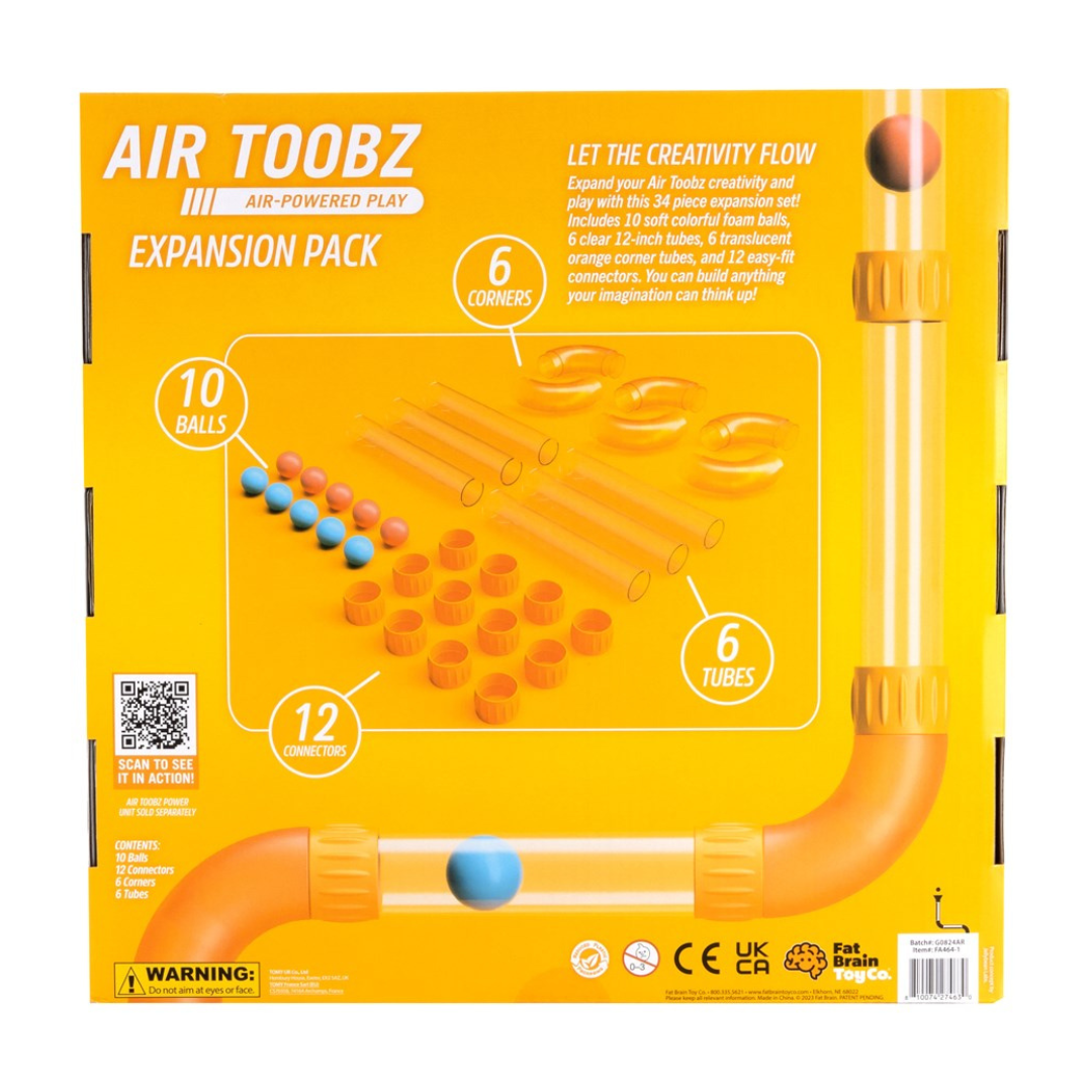 Back of Air Toobz Expansion Pack showing the 34 included pieces