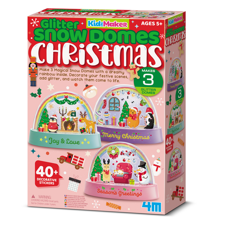 4M KidzLabs Glitter Snow Domes Christmas product packaging