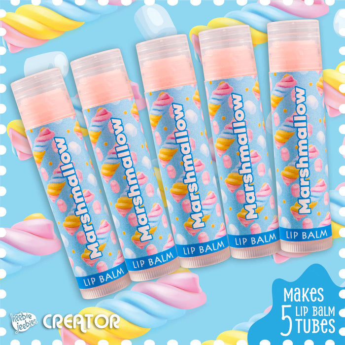 Hands mixing the marshmallow lip balm ingredients
