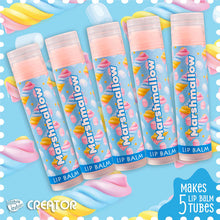 Hands mixing the marshmallow lip balm ingredients