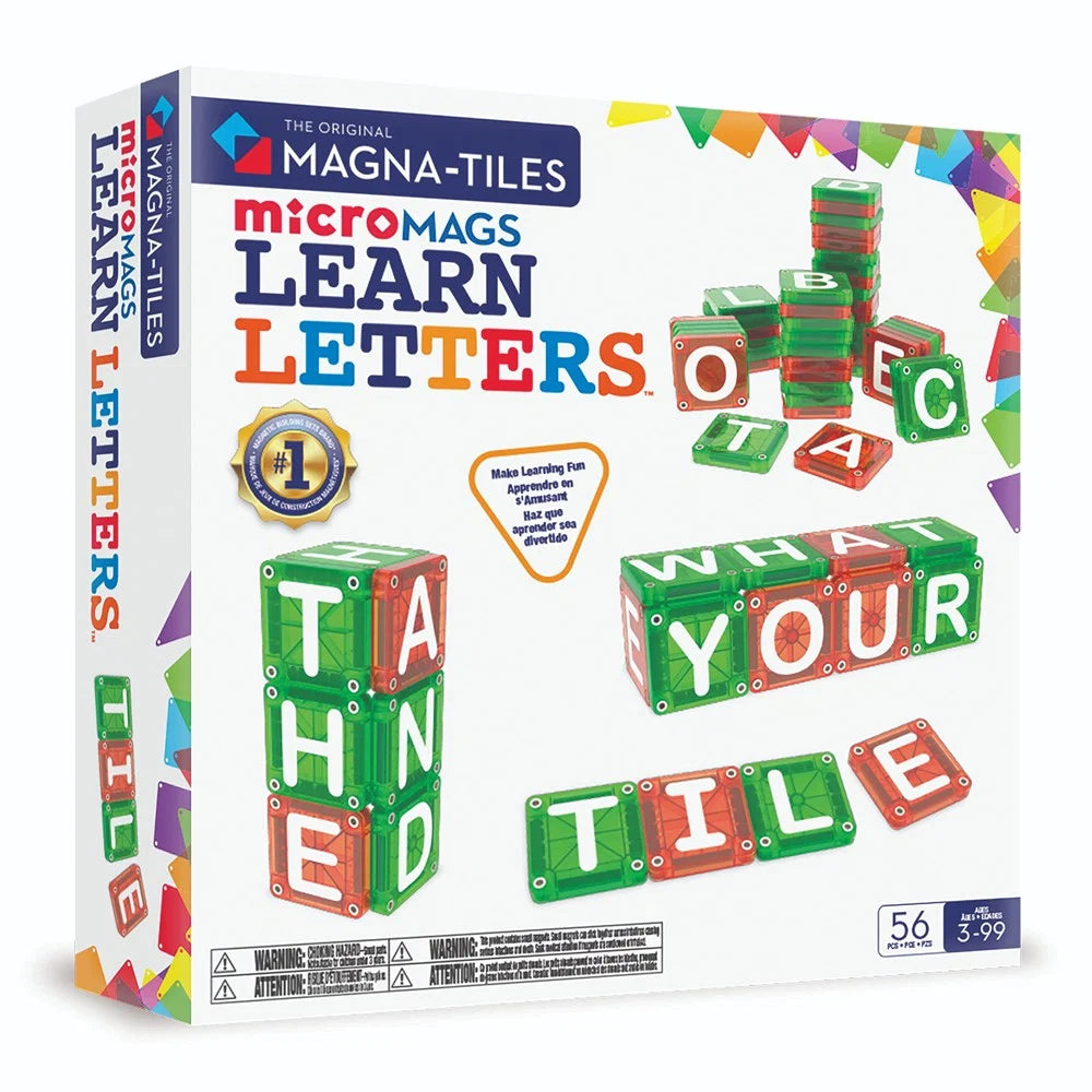 MAGNA-TILES microMAGS Learn Letters