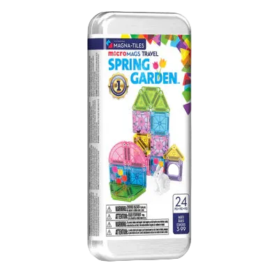 MAGNA-TILES - microMAGS - Spring Garden 24-Piece Travel Set