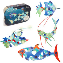 Clixo Ocean Creatures glow-in-the-dark magnetic building set