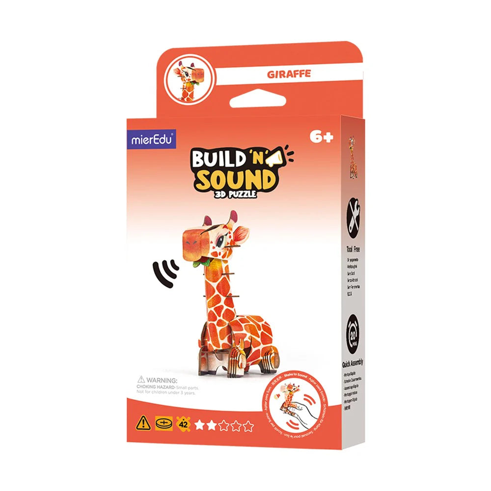 mierEdu - Build N Sound 3D Puzzle - Giraffe