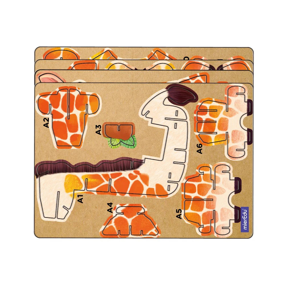 mierEdu - Build N Sound 3D Puzzle - Giraffe