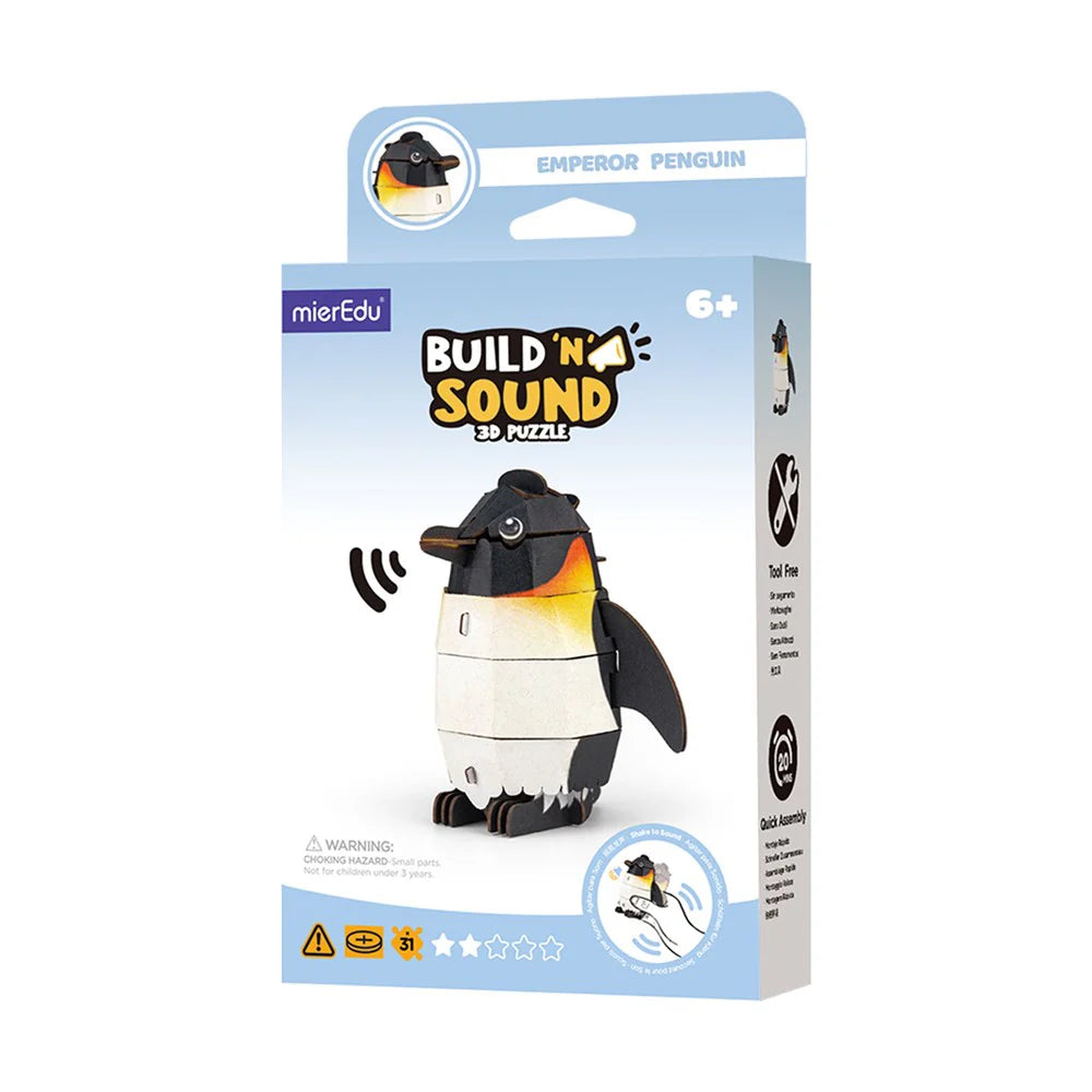 mierEdu - Build N Sound 3D Puzzle - Emperor Penguin