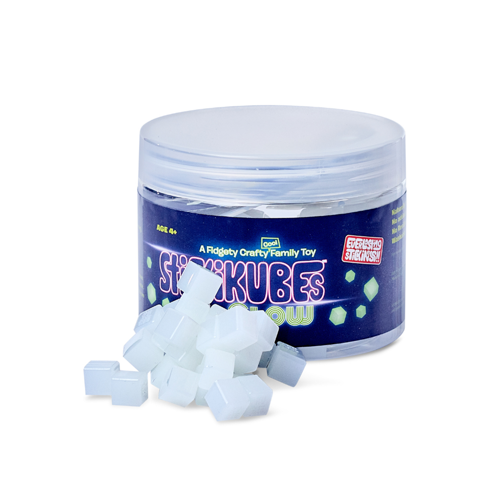 Stickikubes Glow in the Dark Tub – 125 Pieces – product view 1