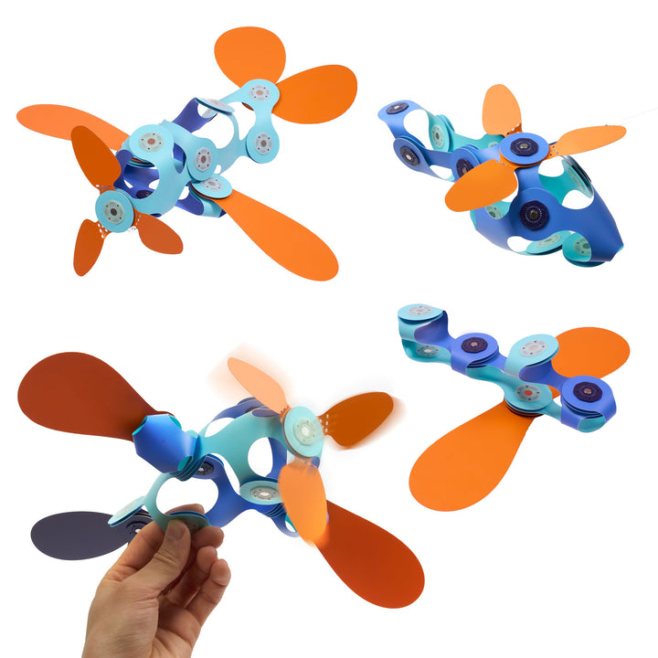 Aircraft designs built with the Clixo Airplanes Pack