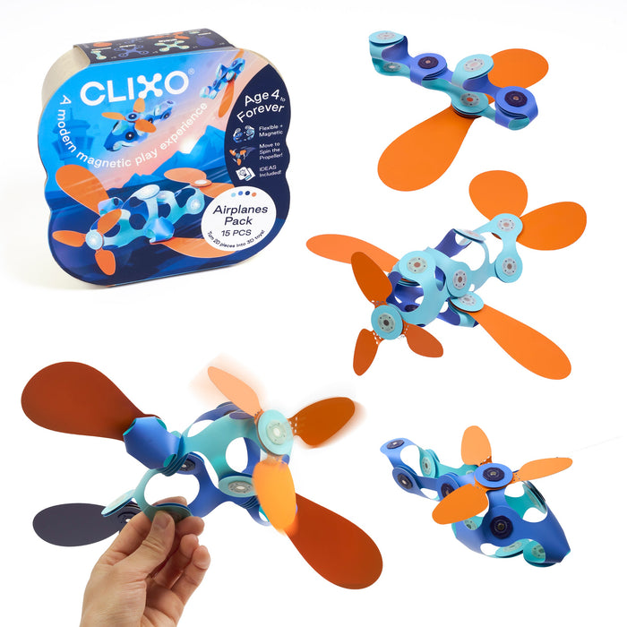 Clixo Airplanes Pack magnetic building set and aircraft creation